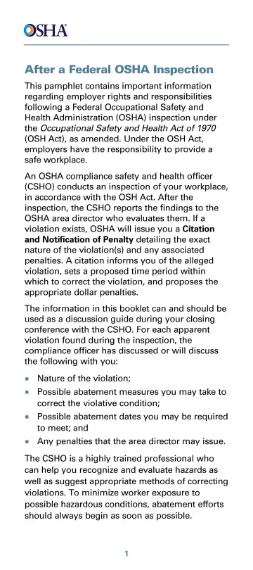 Page 6: After a Federal OSHA Inspection