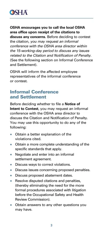Page 8: Informal Conference and Settlement