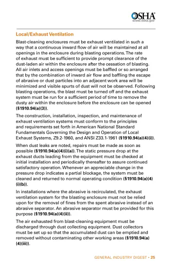 Page 25: Local/Exhaust Ventilation
