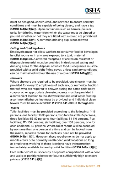 Page 27: must be designed, constructed, and serviced to ensure sanitary conditions and must be…