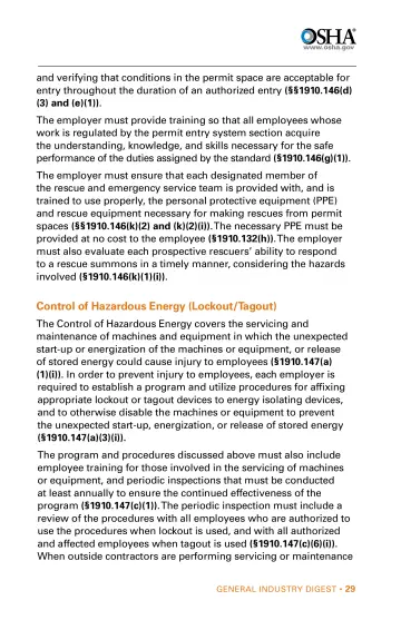 Page 29: and verifying that conditions in the permit space are acceptable for entry throughout the…