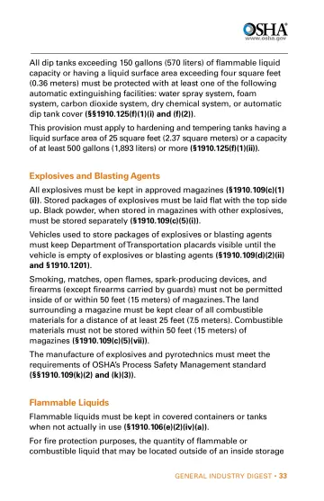 Page 33: All dip tanks exceeding 150 gallons (570 liters) of flammable liquid capacity or having a…