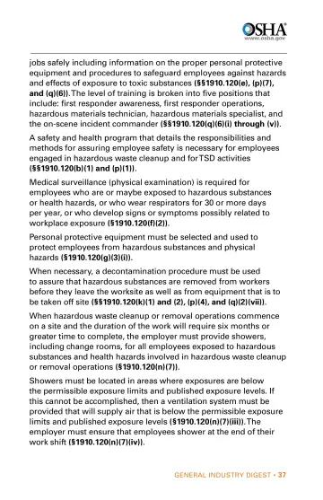 Page 37: jobs safely including information on the proper personal protective equipment and…
