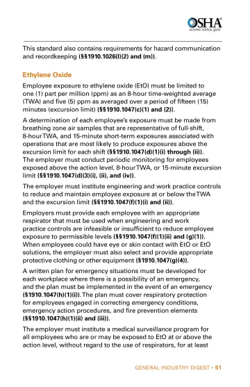Page 51: This standard also contains requirements for hazard communication and recordkeeping…