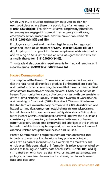 Page 59: Employers must develop and implement a written plan for each workplace where there is a…