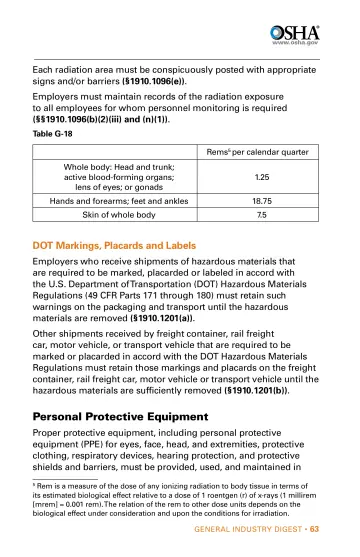 Page 63: DOT Markings, Placards and Labels