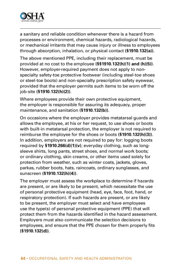 Page 64: a sanitary and reliable condition whenever there is a hazard from processes or…