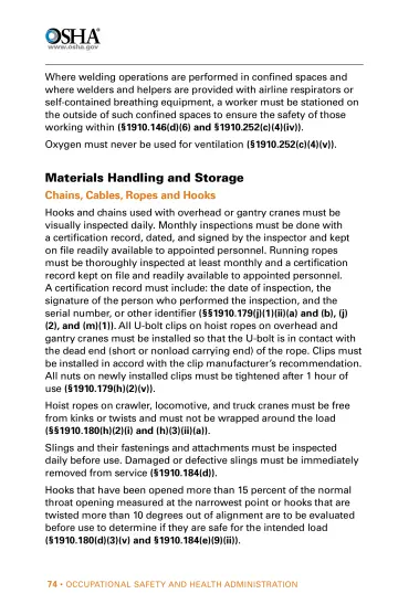 Page 74: Materials Handling and Storage