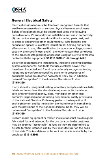 Page 92: General Electrical Safety