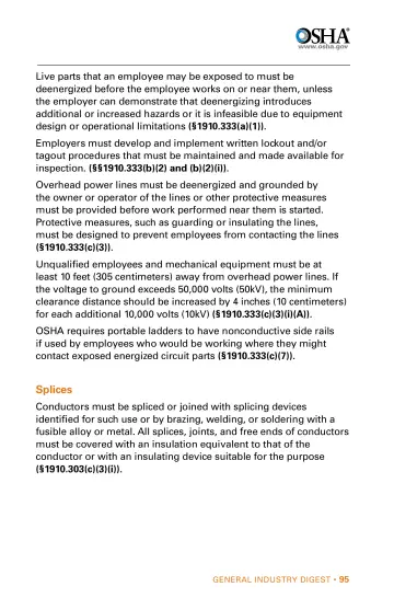 Page 95: Live parts that an employee may be exposed to must be deenergized before the employee…