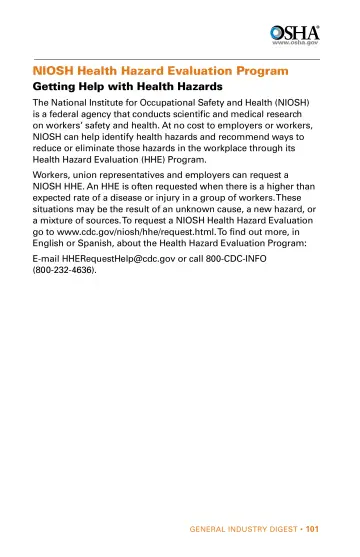 Page 101: NIOSH Health Hazard Evaluation Program