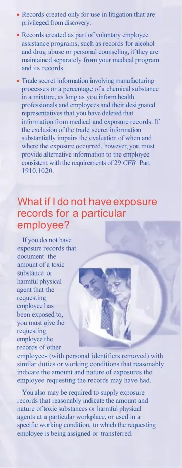 Page 6: What if I do not have exposure records for a particular employee?