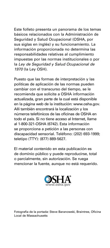 Page 2: Este folleto presenta un panorama de los temas básicos relacionados con la Administración…