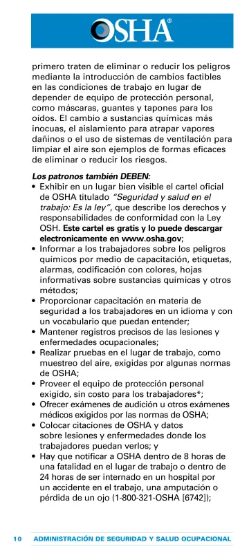 Page 14: primero traten de eliminar o reducir los peligros mediante la introducción de cambios…