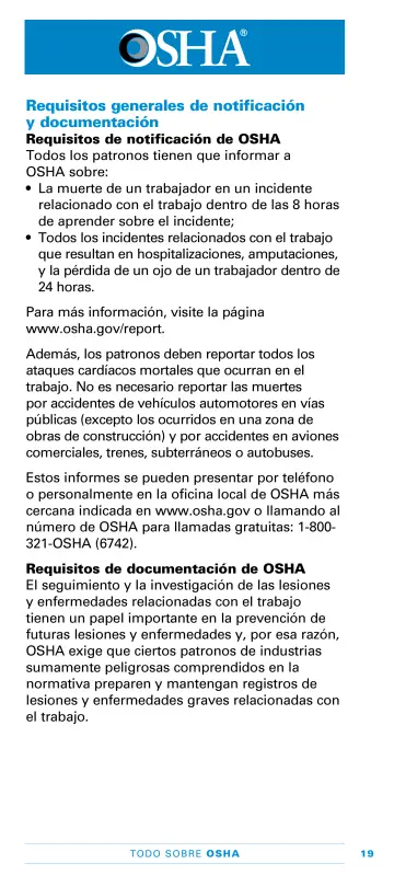 Page 23: Requisitos generales de notificación y documentación