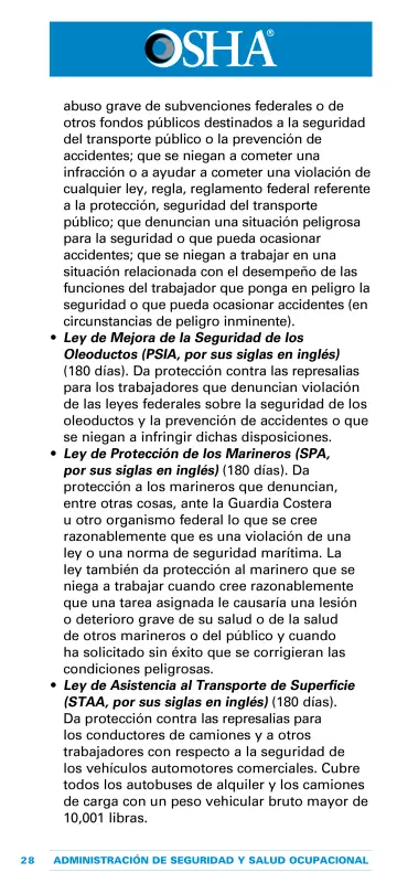 Page 32: abuso grave de subvenciones federales o de otros fondos públicos destinados a la seguridad…