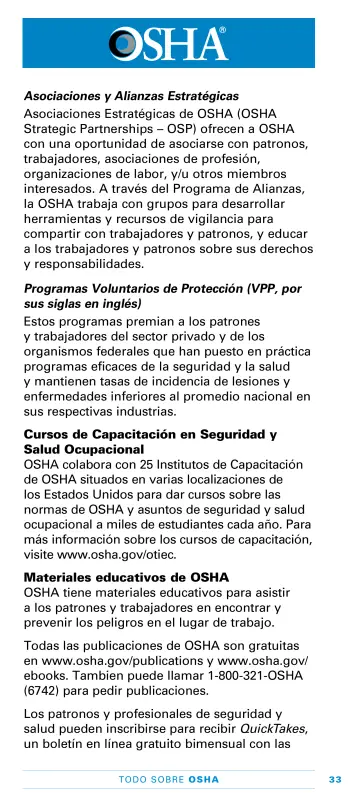 Page 37: Asociaciones y Alianzas Estratégicas Asociaciones Estratégicas de OSHA (OSHA Strategic…