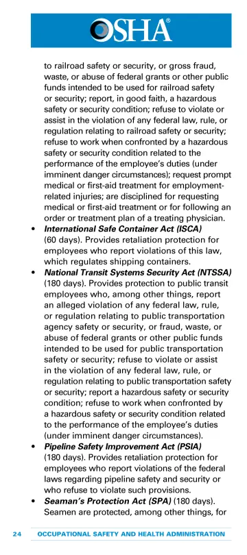 Page 26: to railroad safety or security, or gross fraud, waste, or abuse of federal grants or other…