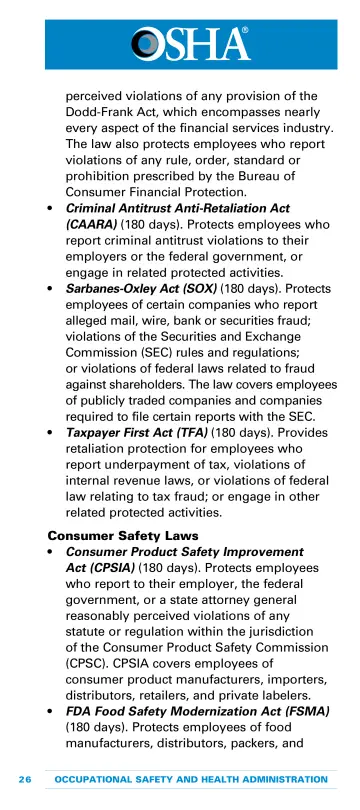 Page 28: perceived violations of any provision of the Dodd-Frank Act, which encompasses nearly…