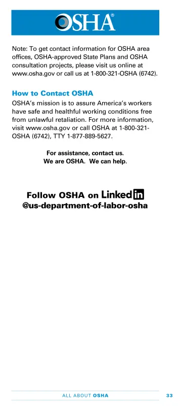Page 35: Follow OSHA on @us-department-of-labor-osha