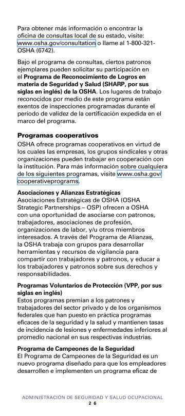 Page 28: Para obtener más información o encontrar la oficina de consultas local de su estado…