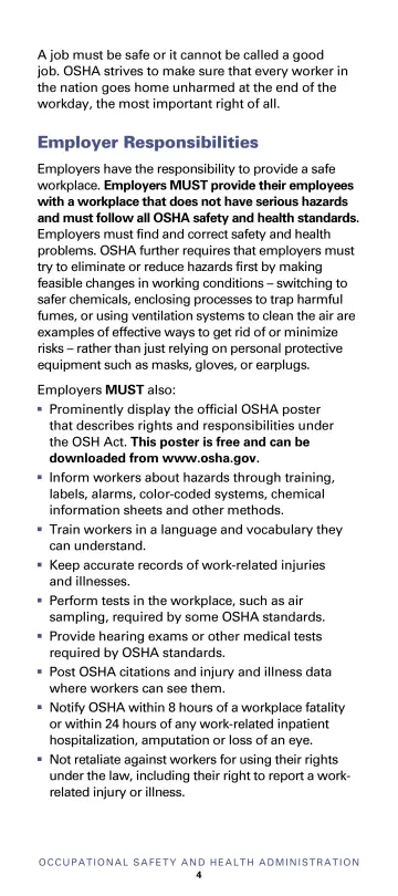 Page 6: Employer Responsibilities
