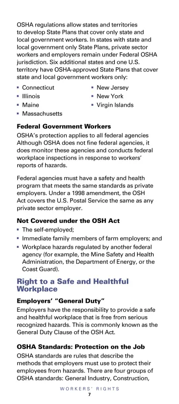 Page 9: OSHA regulations allow states and territories to develop State Plans that cover only state…