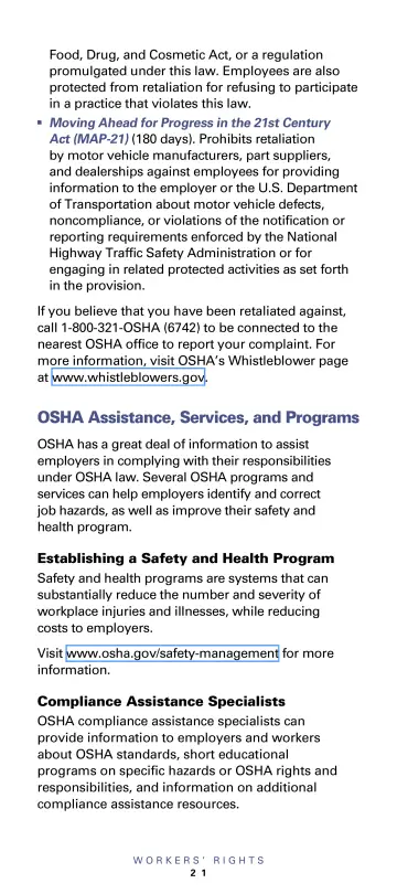 Page 23: OSHA Assistance, Services, and Programs