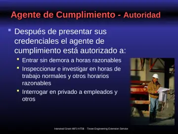 Slide 23: Agente de Cumplimiento - Autoridad