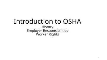 Slide 2: Introduction to OSHA