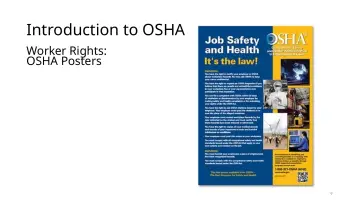 Slide 9: Introduction to OSHA