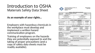 Slide 11: Introduction to OSHA
