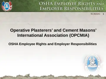 Slide 1: Operative Plasterers’ and Cement Masons’