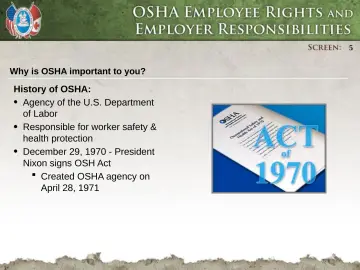 Slide 5: Agency of the U.S. Department of Labor