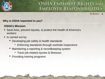 Slide 6: Why is OSHA important to you?
