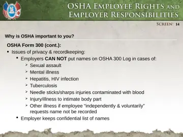Slide 14: Issues of privacy & recordkeeping:
