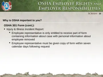 Slide 19: Why is OSHA important to you?