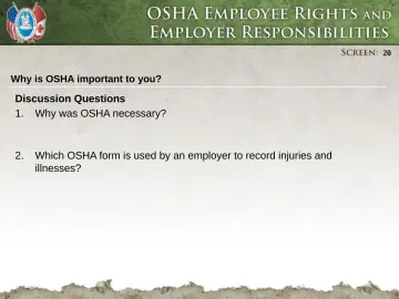 Slide 20: Why is OSHA important to you?