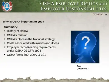 Slide 22: Why is OSHA important to you?