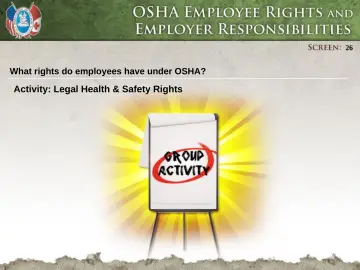 Slide 26: What rights do employees have under OSHA?