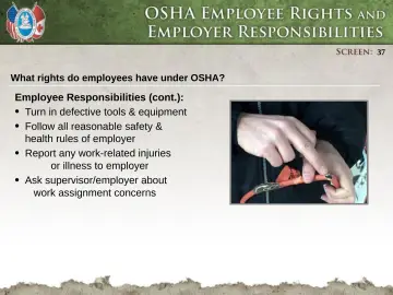 Slide 37: Turn in defective tools & equipment