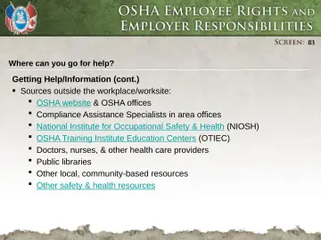 Slide 83: Where can you go for help?
