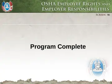Slide 91: Program Complete