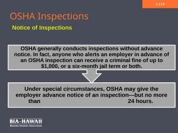 Slide 3: OSHA Inspections