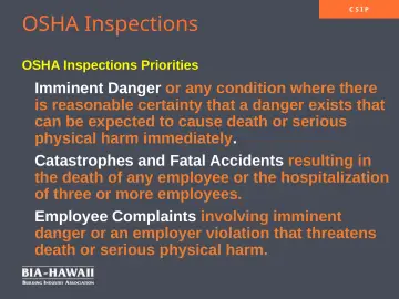 Slide 5: OSHA Inspections