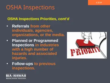 Slide 6: OSHA Inspections