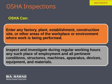 Slide 7: OSHA Inspections