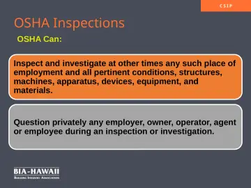 Slide 8: OSHA Inspections