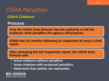 Slide 20: OSHA Penalties