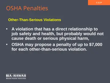 Slide 23: OSHA Penalties